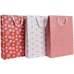 Sac cadeau de Noël motif traditionnel taille L-Gifi Hot