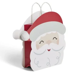 Sac cadeau fantaisie forme tête de père Noël 27xH29cm-Gifi Outlet