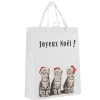 Sac cadeau Joyeux Noël motif chats modèle moyen-Gifi Best