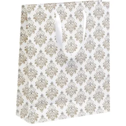 Sac cadeau motif doré taille M-Gifi Clearance