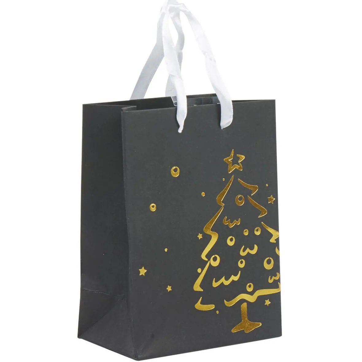 Sac cadeau motif sapin de Noël petit modèle-Gifi Outlet