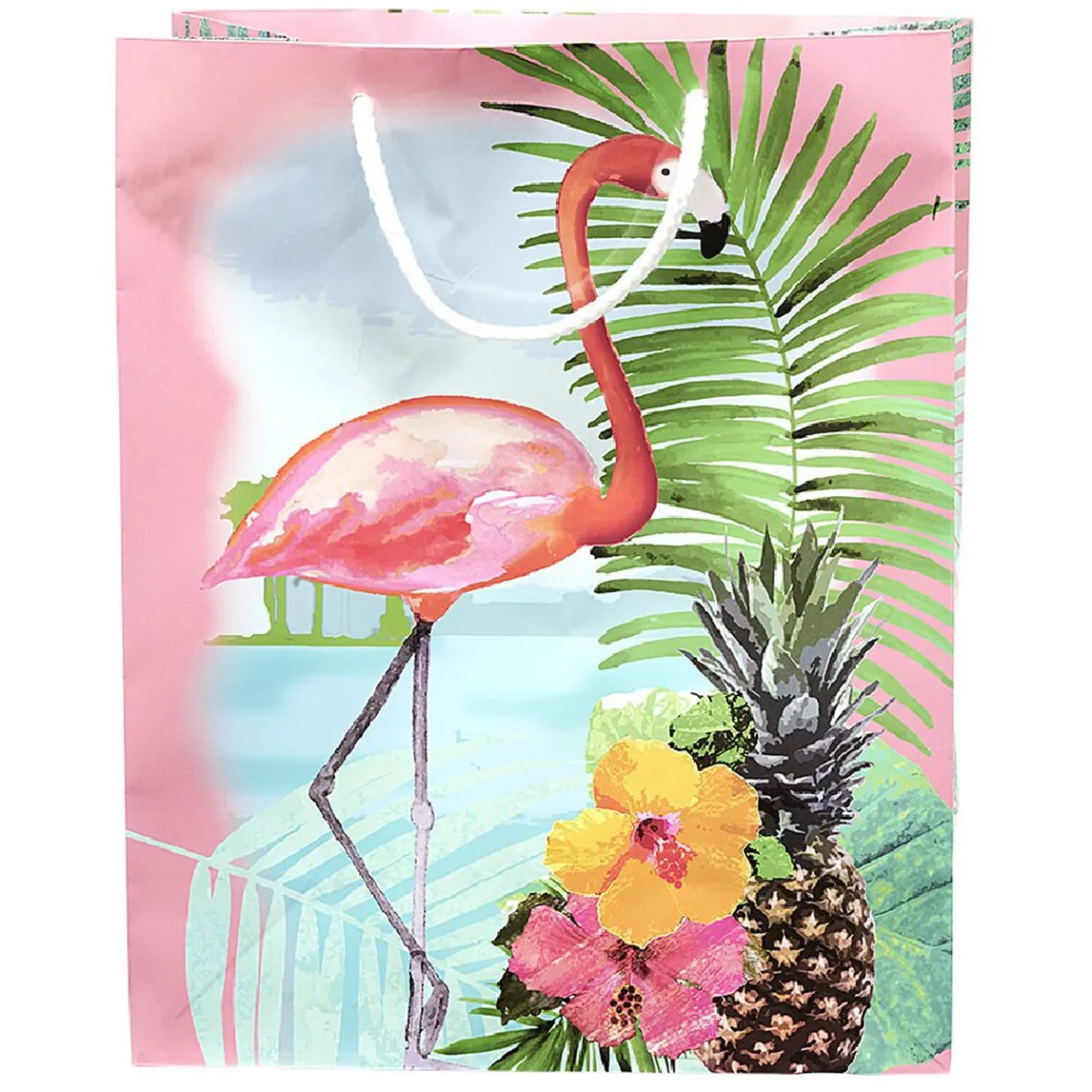Sac cadeau motif tropical-Gifi Outlet