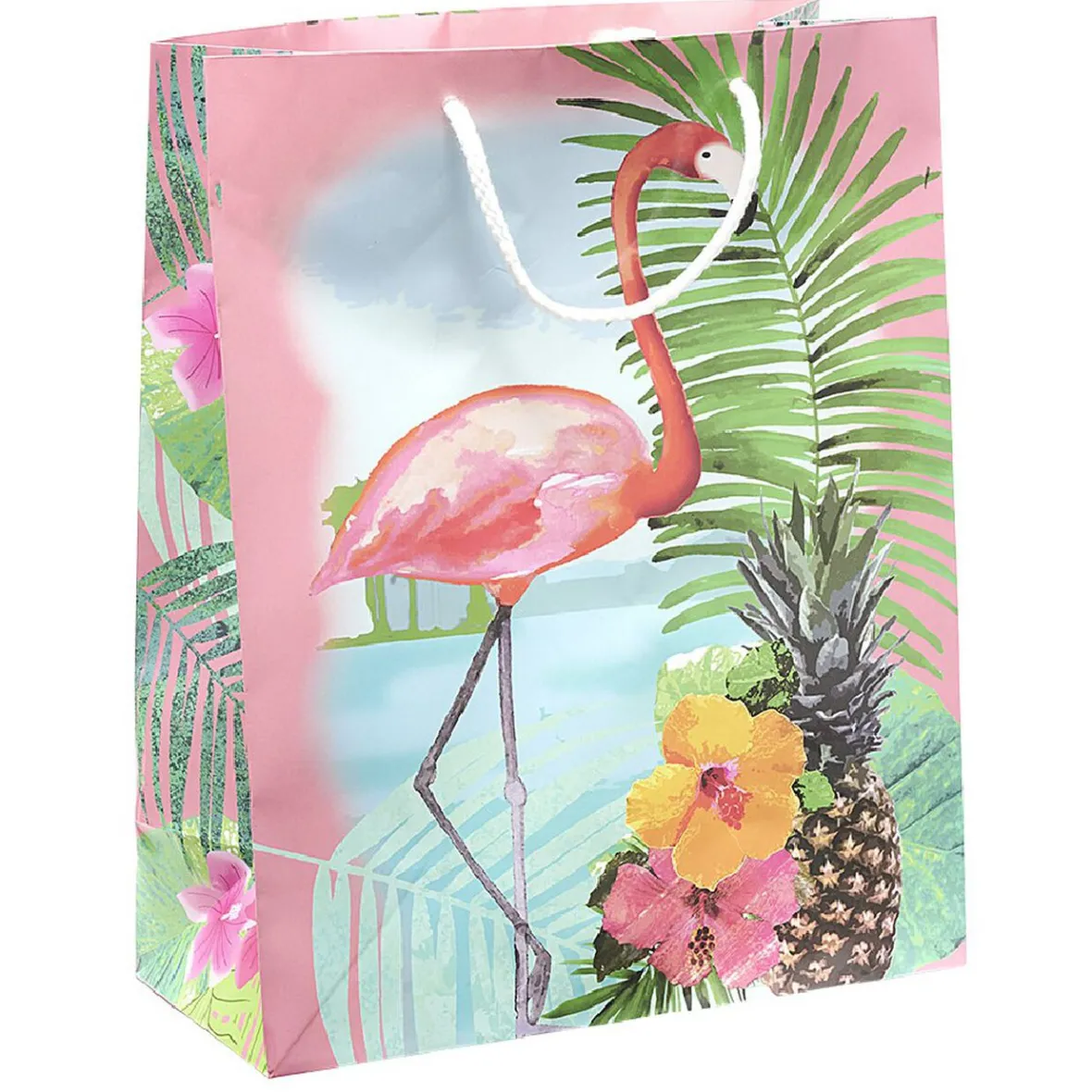 Sac cadeau motif tropical-Gifi Outlet