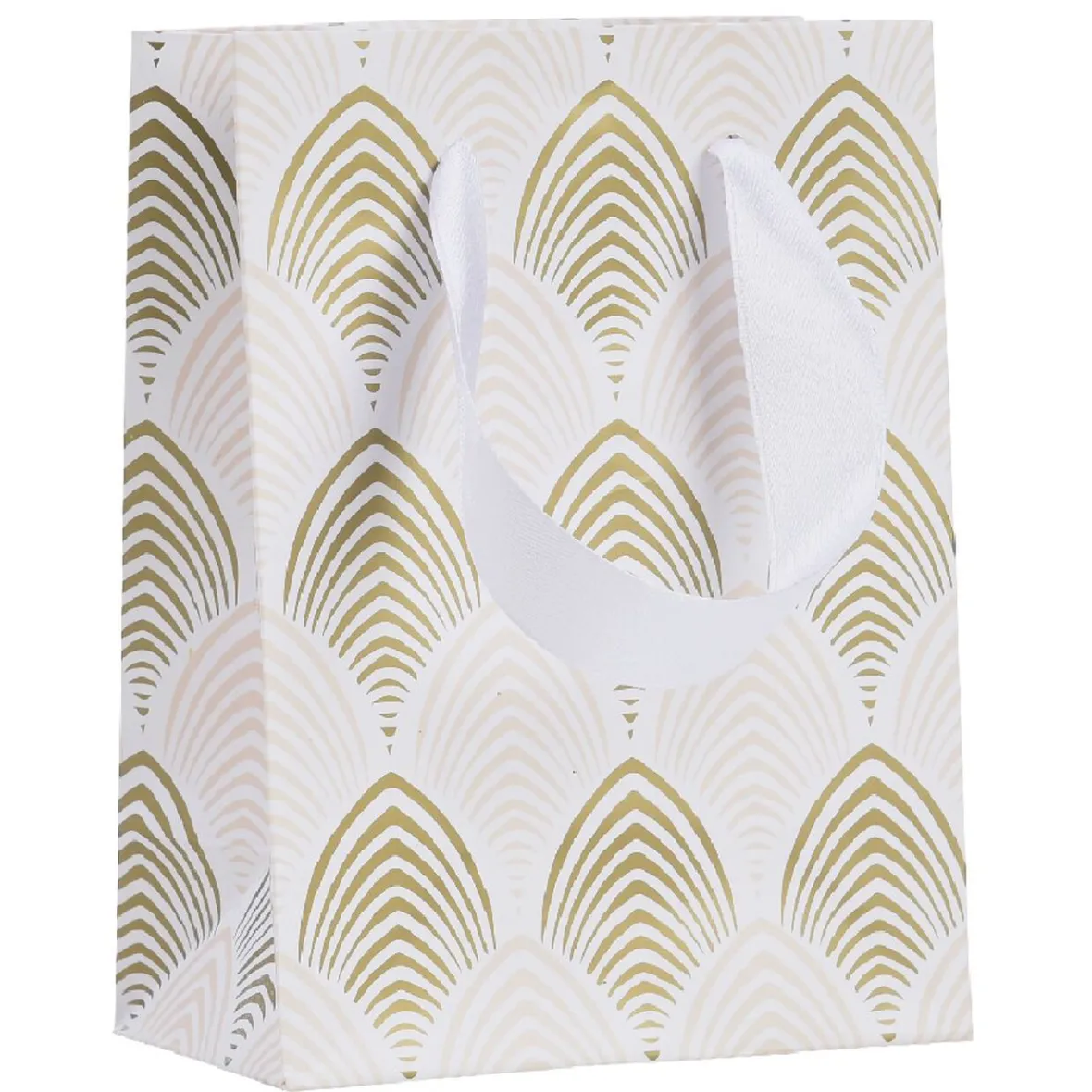 Sac cadeau Noël Blanc Doré taille S-Gifi New