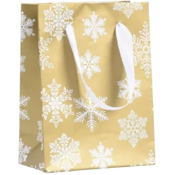 Sac cadeau Noël Blanc Doré taille S-Gifi New