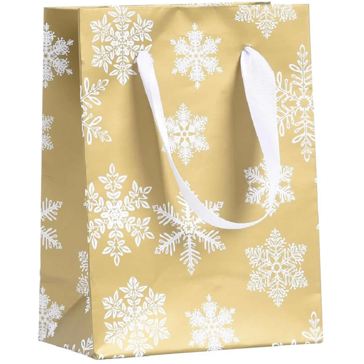 Sac cadeau Noël Blanc Doré taille S-Gifi New
