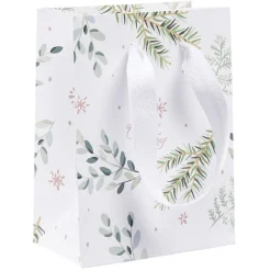 Sac cadeau Noël design jardin d'hiver L10,8x14,6 cm-Gifi Hot