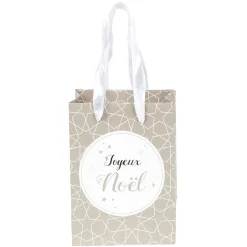 Sac cadeau Noël doré L33X10X9 cm-Gifi Best