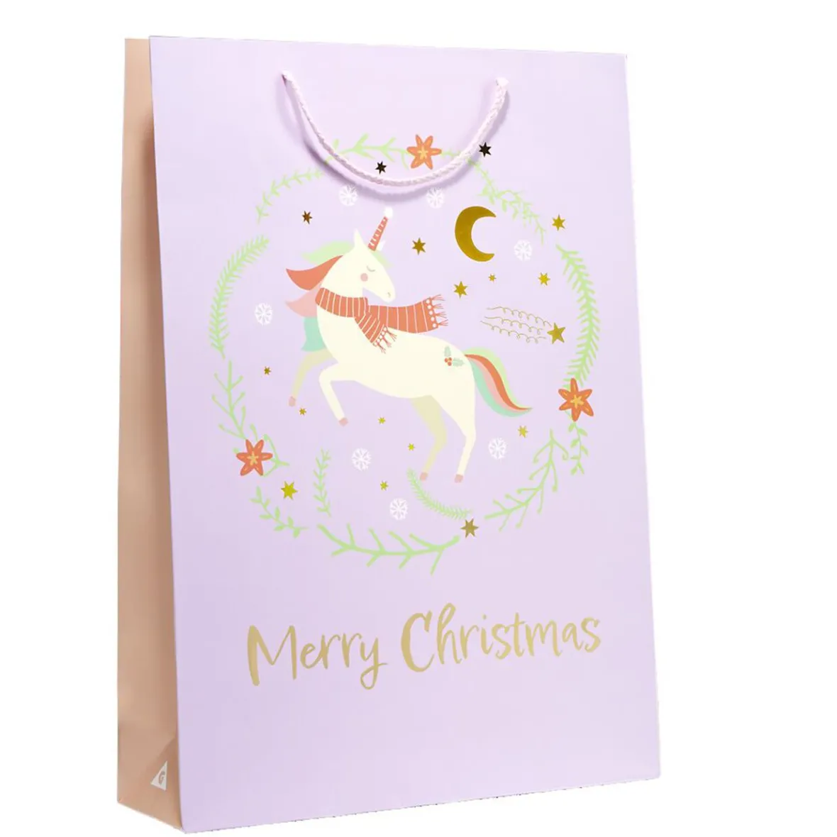 Sac cadeau Noël enfant licorne ou dinosaure 33xH46cm - 2 modèles-Gifi