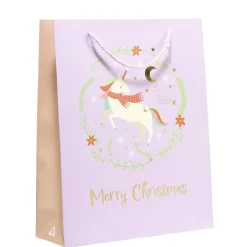 Sac cadeau Noël enfant licorne ou dinosaure 26xH32cm - 2 modèles-Gifi Sale