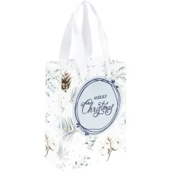Sac cadeau Noël Jardin d'Hiver L14X6 cm-Gifi New