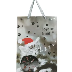 Sac cadeau Noël motif chat-Gifi Discount