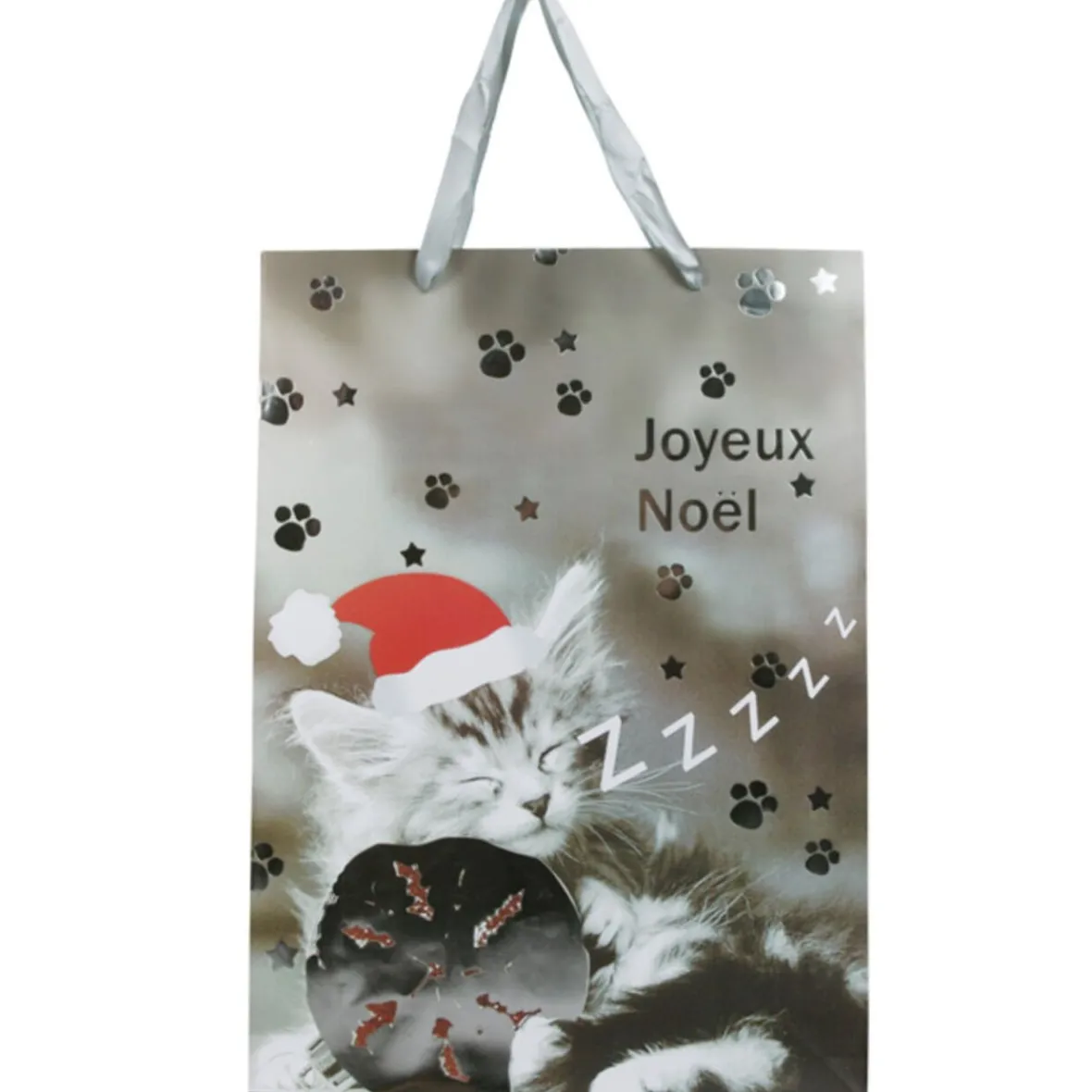 Sac cadeau Noël motif chat-Gifi Discount