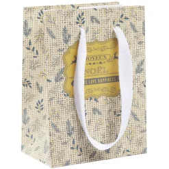 Sac cadeau Noël motif nature Taille S L10,8xH14,6cm-Gifi