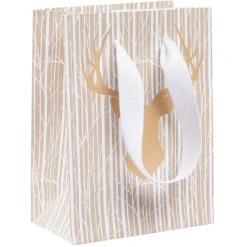 Sac cadeau Noël motif nature Taille S L10,8xH14,6cm-Gifi