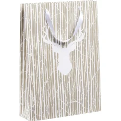 Sac cadeau Noël motif nature Taille L L33xH46cm-Gifi Sale