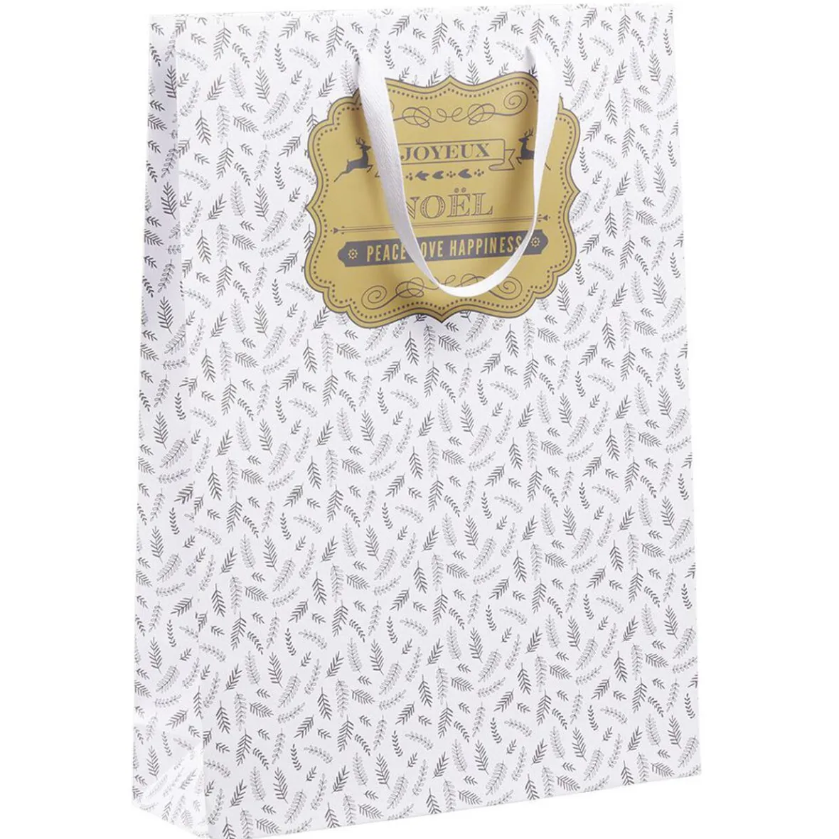 Sac cadeau Noël motif nature Taille L L33xH46cm-Gifi Sale