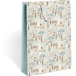 Sac cadeau Noël motif nature - Taille L-Gifi Best