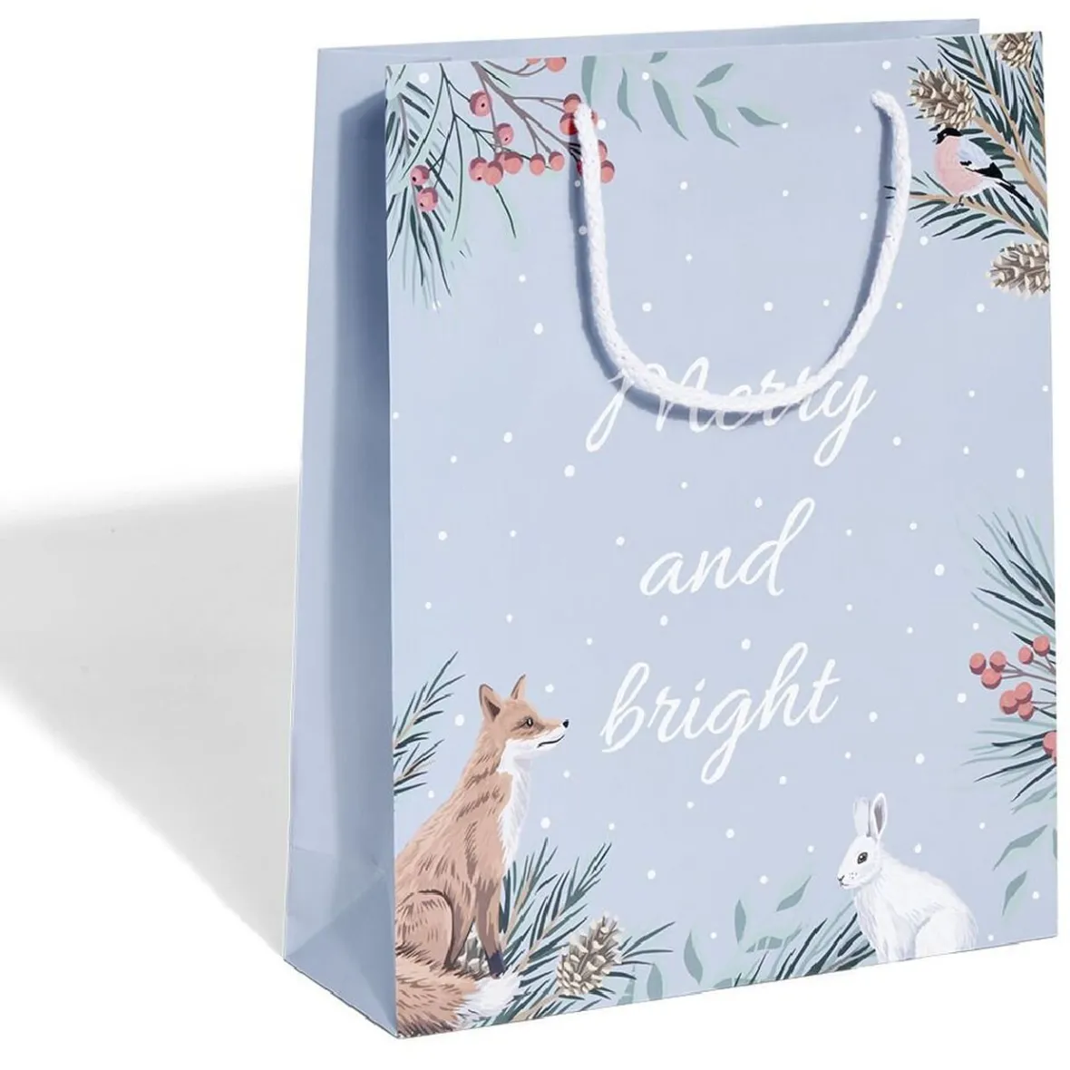 Sac cadeau Noël motif nature - Taille M-Gifi New