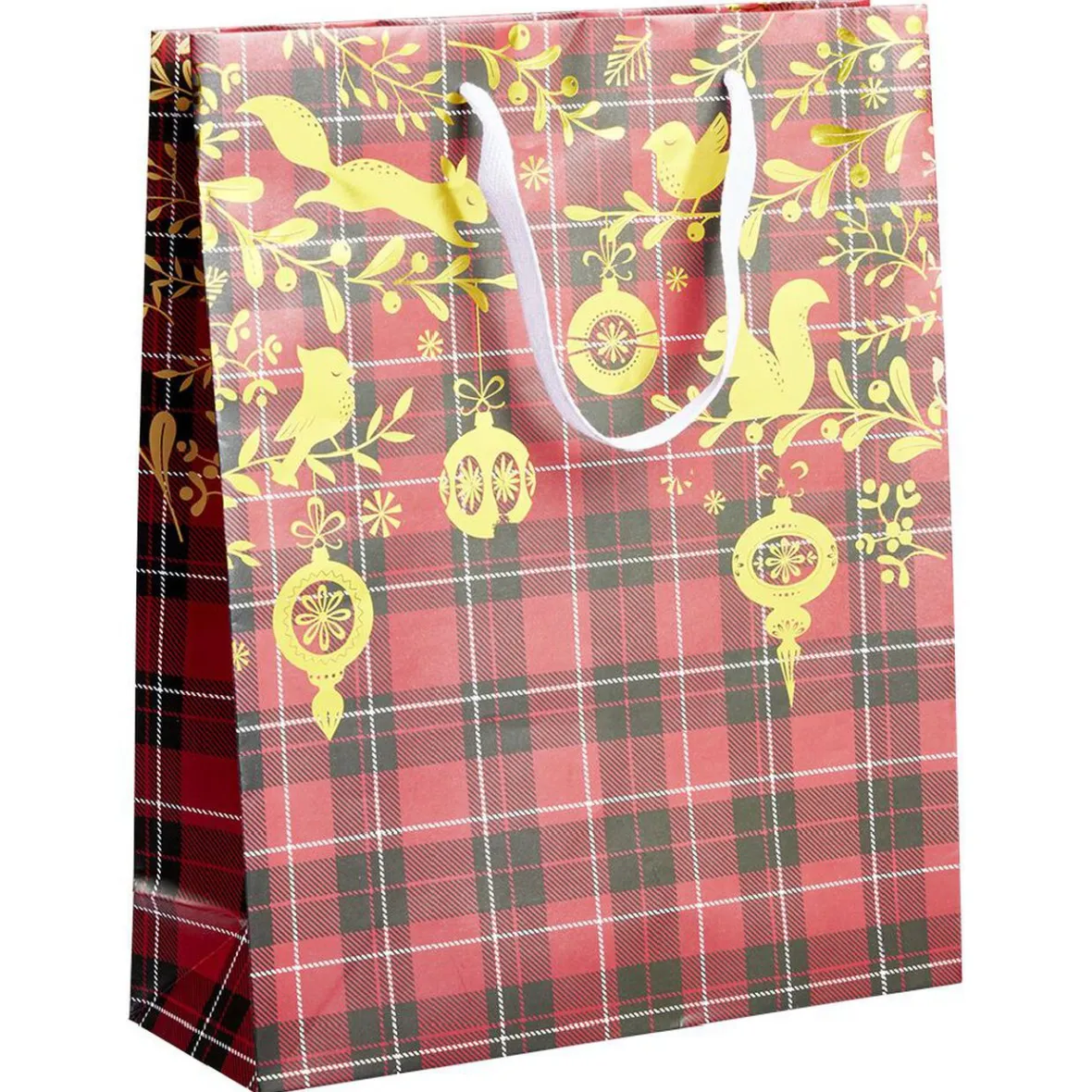 Sac cadeau Noël motif traditionnel Taille M L26xH32cm-Gifi Sale