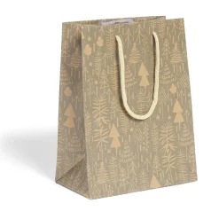 Sac cadeau Noël papier recyclé imprimé 17,5x10xH23cm - 2 modèles-Gifi Sale