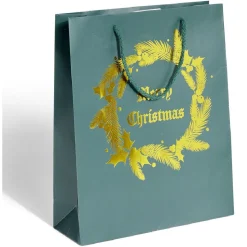 Sac cadeau Noël rouge ou vert - Taille M-Gifi Outlet