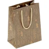 Sac cadeau papier recyclé certifié FSC® imprimé marron Taille M-Gifi Sale