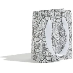 Sac cadeau petit format motif feuillage-Gifi