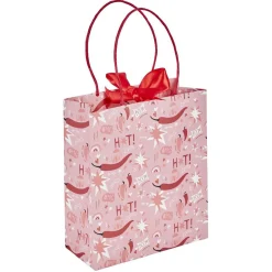 Sac cadeau Saint Valentin motif piment inscription Hot rose et rouge-Gifi Hot