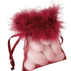 Sac rouge bordeaux à dragées x6-Gifi New