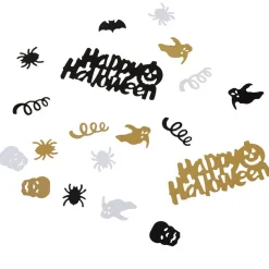 Sachet de décoration de table Halloween noir or blanc-Gifi New