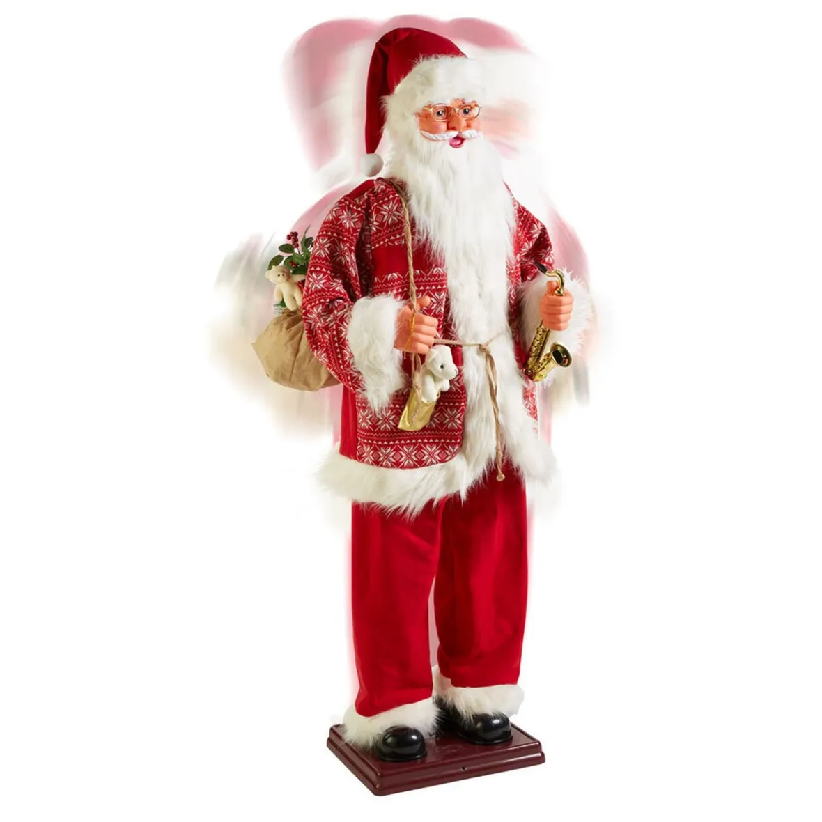 Santa animé et musical h.180 cm XXL-Gifi Clearance