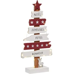 Sapin 6 pancarte lumineux en bois à poser-Gifi Sale