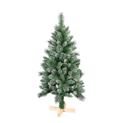 Sapin artificiel effet enneigé pied en bois 220 branches Ø66xH120 cm-Gifi Best
