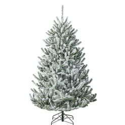 Sapin artificiel enneigé pied métal 930 branches Ø119xH180cm-Gifi Discount