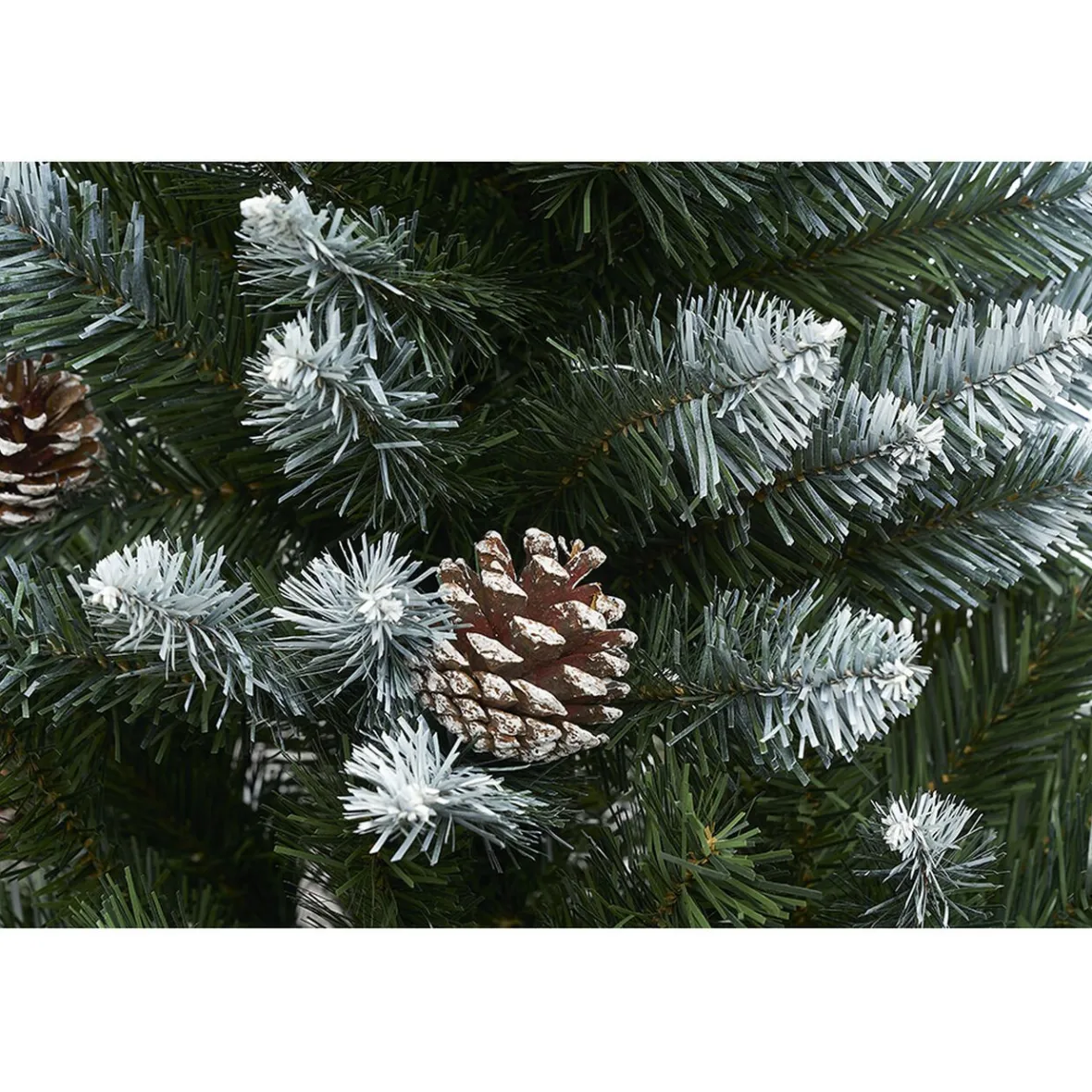 Sapin artificiel enneigé tronc aspect bois sac jute Ø90xH180cm-Gifi New