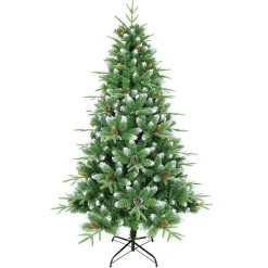 Sapin artificiel neige et pin H180cm vert-Gifi Outlet