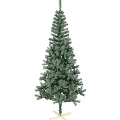 Sapin artificiel vert 615 branches pied bois Ø110xH210cm-Gifi Hot