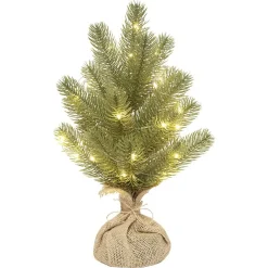 Sapin artificiel vert lumineux 30 MicroLED blanc chaud H35 cm-Gifi