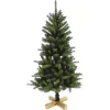 Sapin artificiel vert pied bois H.120 cm-Gifi Hot