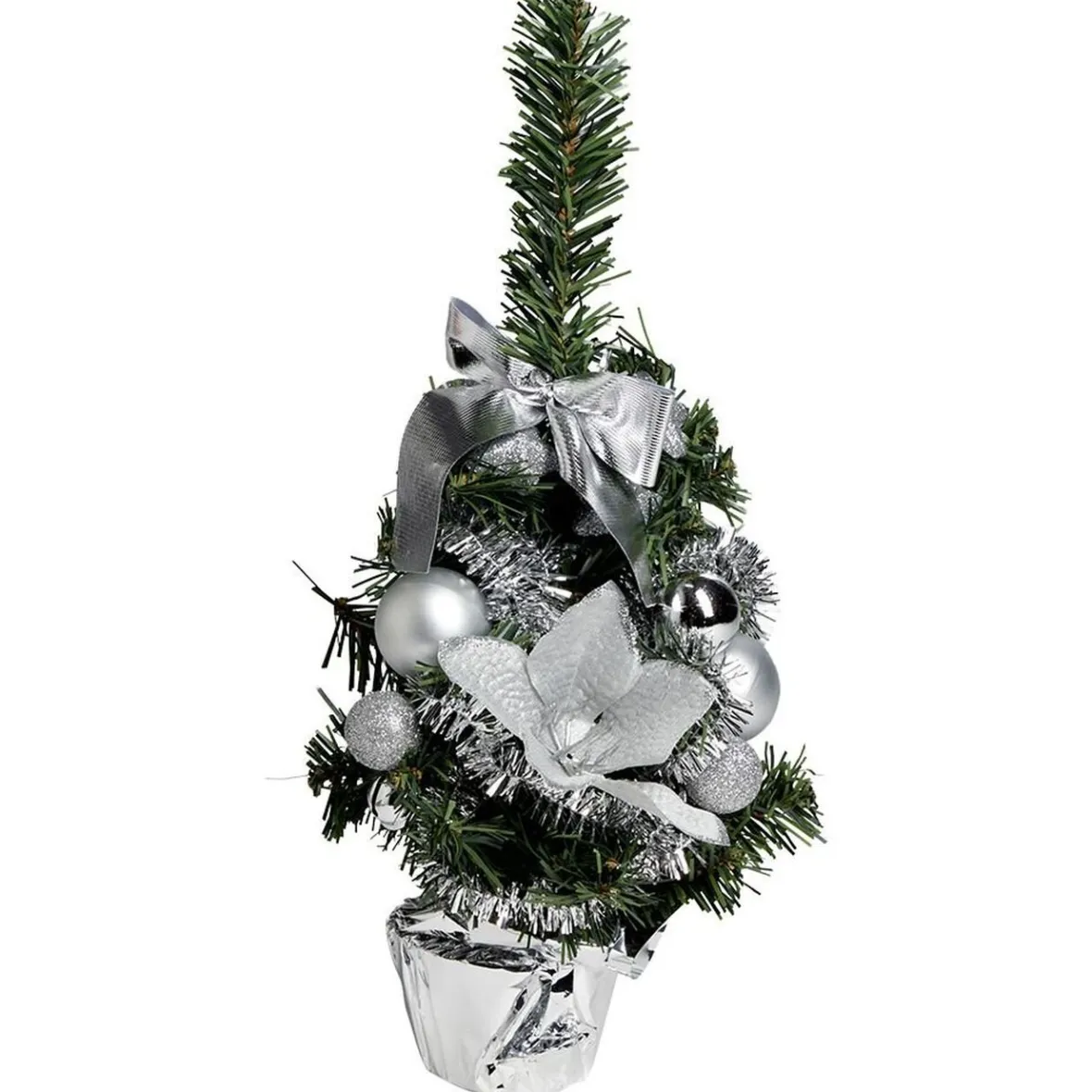 Sapin décor argenté H36cm-Gifi New