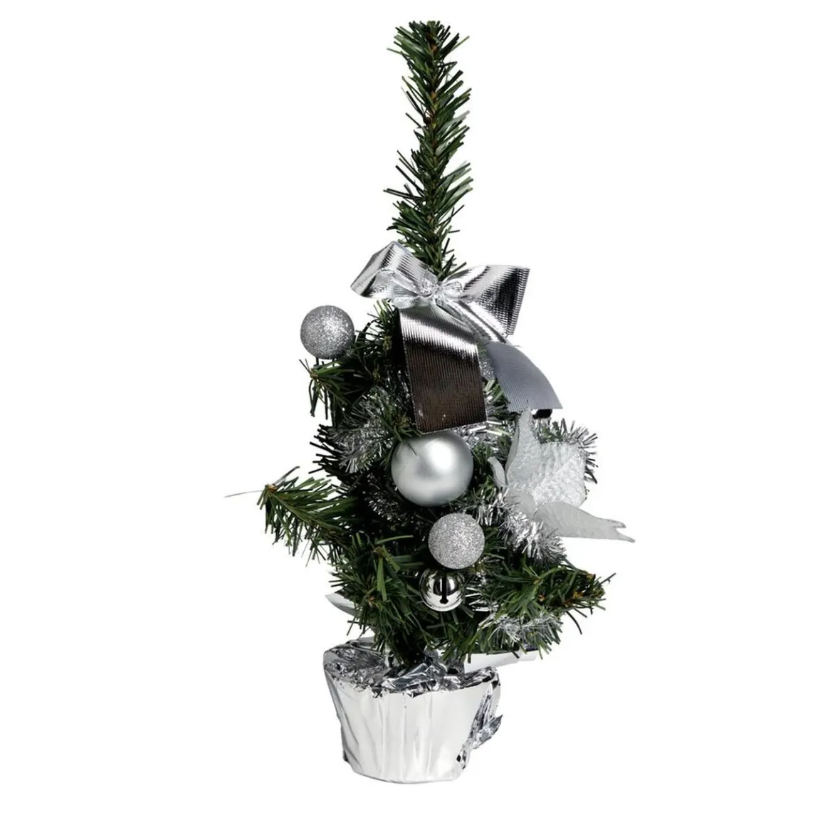 Sapin décor argenté H36cm-Gifi New