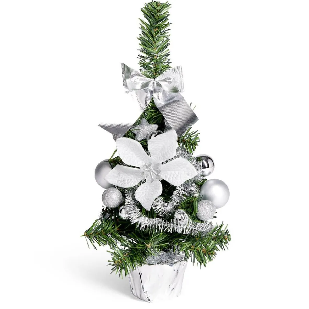 Sapin décor argenté H36cm-Gifi New