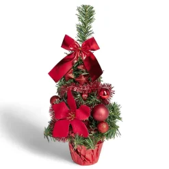 Sapin décor rouge H36cm-Gifi Clearance