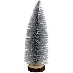 Sapin décoratif à poser argenté ou bleu Ø9xH24cm-Gifi Discount