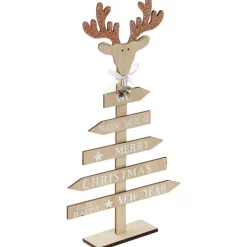 Sapin de Noël en bois à poser-Gifi Online