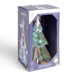 Sapin de Noël LED iridescent H37cm-Gifi Discount