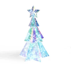Sapin de Noël LED iridescent H37cm-Gifi Discount