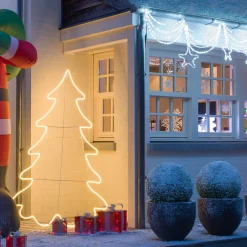 Sapin de Noël lumineux blanc 840 LED-Gifi Sale