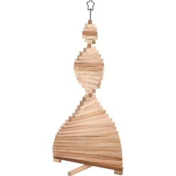 Sapin de Noël modulable lattes de bois naturel-Gifi Best